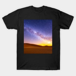 Ai Generated Art Scenery - Desert Night Sky Sunset T-Shirt